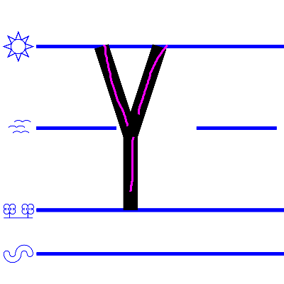 An image domonstrating how to write a uppercase "Y".